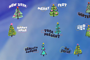 Cartoon Christmas Trees Titles, a Branding & Logo Template by FlashFXbox