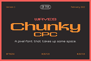 Waves Chunky CPC, a Font by Christopher P. Cacho (Thumbnail 1 of 4)