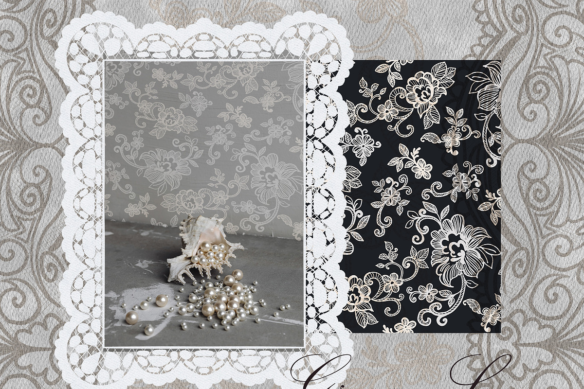 Grace Lace. Hand draw watercolor, an Object Graphic by ma_i_vi (Photo 12 of 12)