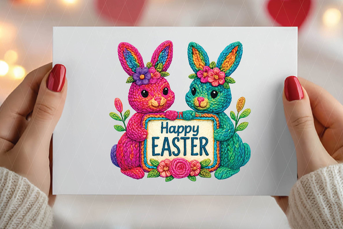 Happy Easter Png, Cute Easter Bunny, an Illustration by DreamPrint404 (Photo 3 of 7)