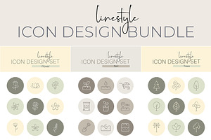 Linestyle Icon Design Bundle Plant, an Outline Icon by pepulousdsg
