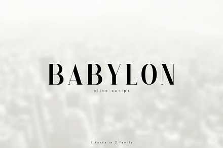 Babylon. Pack of 6 fonts, a Serif Font by Modern vector