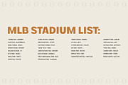 MLB Baseball Stadium Map Poster, a Poster Template by Nixon Design (Thumbnail 3 of 7)