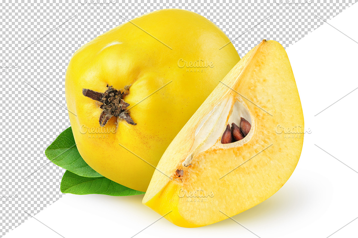 Cut quince fruits preview 3