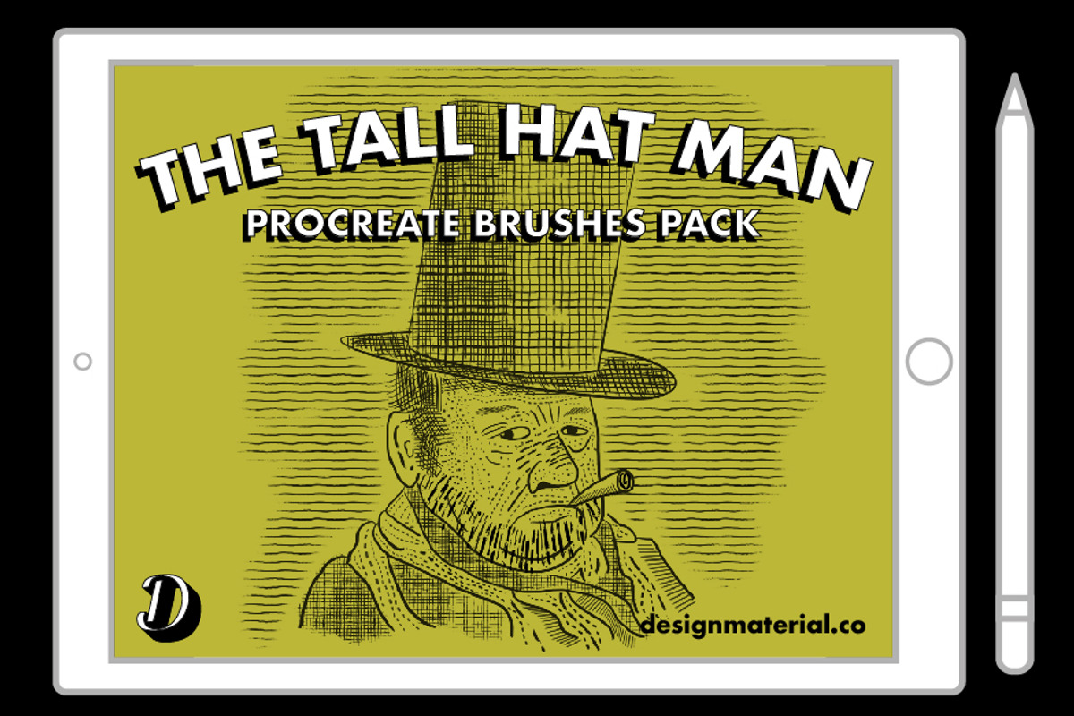 Vintage Comic Brushes For Procreate, a Brush Add-On by Design Material Co. (Photo 1 of 7)