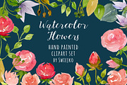 Watercolor roses, wedding, an Illustration by swiejko (Thumbnail 1 of 2)