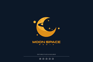 Moon Negative Space Logo