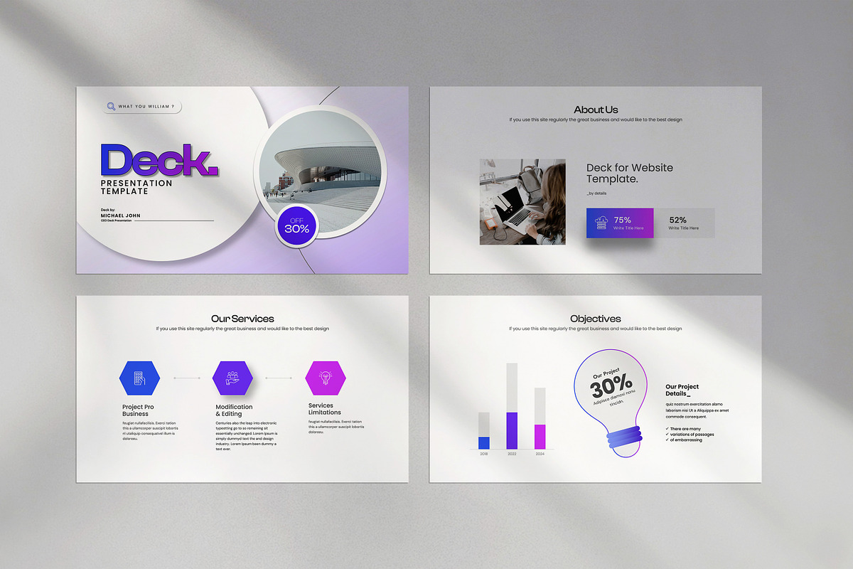 Deck Presentation Template, a Presentation Template by evgenystudio