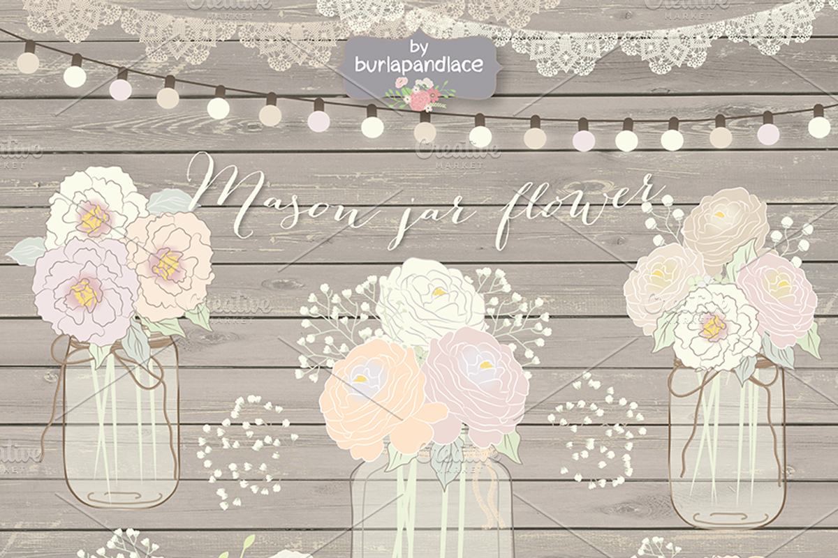 BIG WEDDING BUNDLE, a Texture Illustration by burlapandlace (Photo 12 of 22)