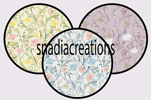 Art Nouveau Botanical Garden, a Pattern Graphic by snadiacreations