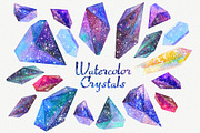 Watercolor crystals set, an Object Illustration by Librebird (Thumbnail 1 of 4)