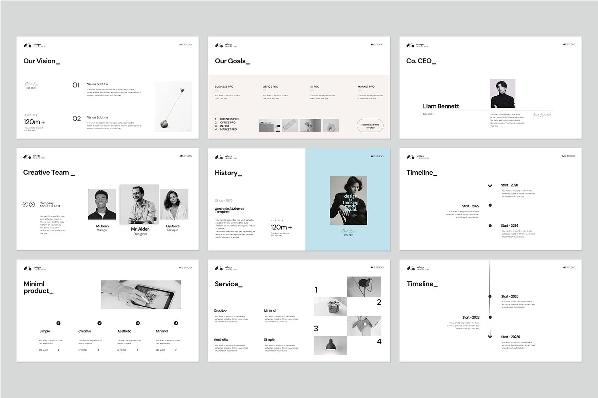 MIE | Minimal Presentation Template, a Presentation Template by Graphpexel (Photo 4 of 9)