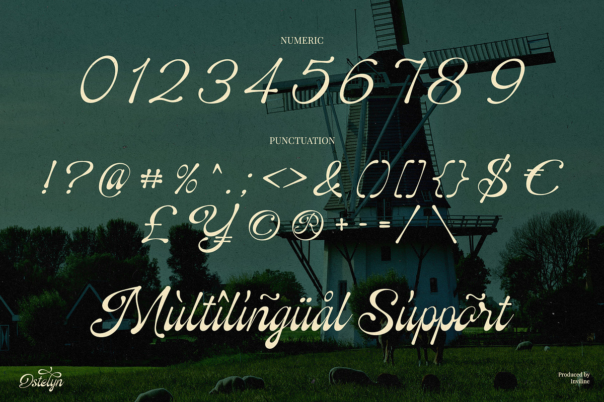 Ostelyn – Elegant Script Font, a Script Font by Inviline.co (Photo 6 of 15)