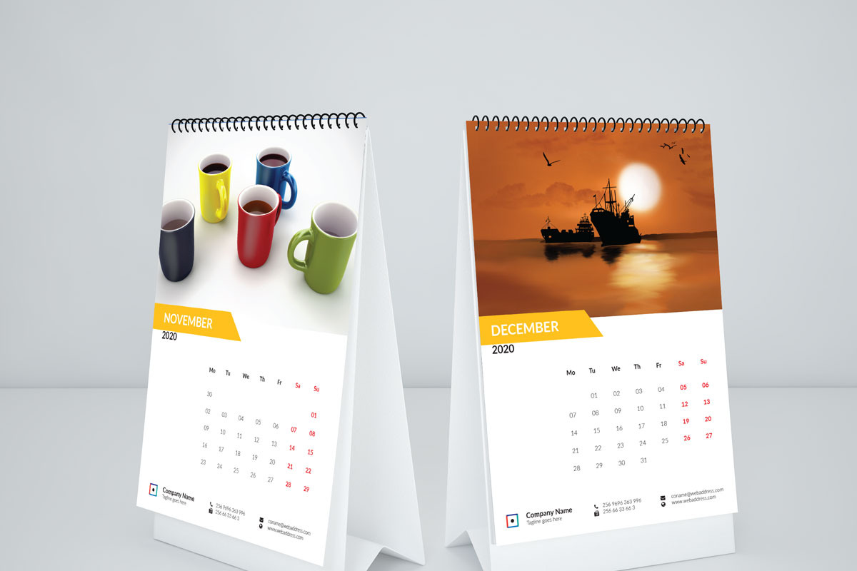 Calendar Template 2020 | Desk, a Stationery Template by graphicbox (Photo 3 of 5)