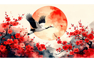 A symbolic Japanese crane flying, an Animal Photo by Igor Tichonow