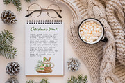 Christmas drinks. Watercolor set, a Food Illustration by JuliaBadeeva (Thumbnail 3 of 8)
