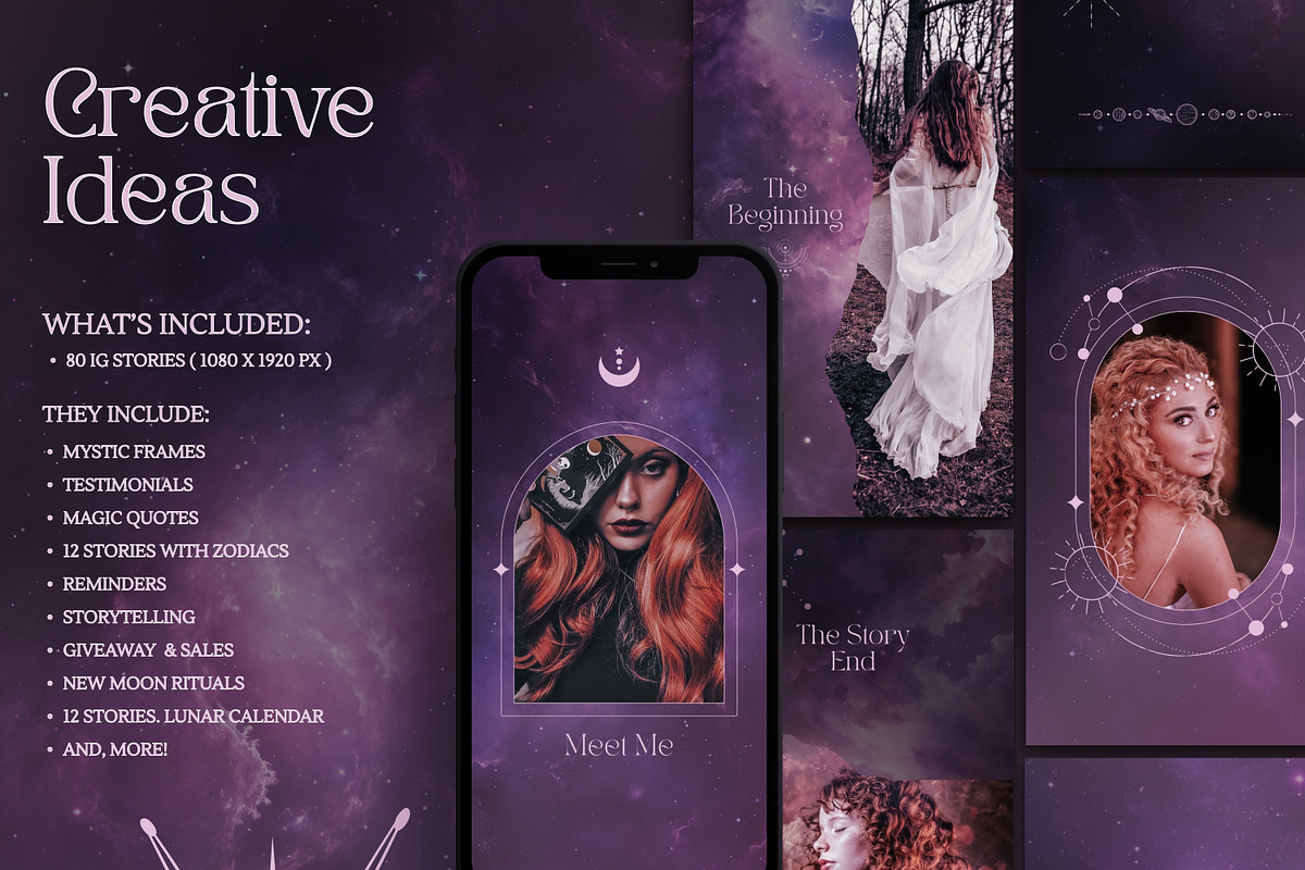 Purple Spiritual Instagram Stories, a Social Media Template by Under My Cozy Roof (Photo 3 of 9)