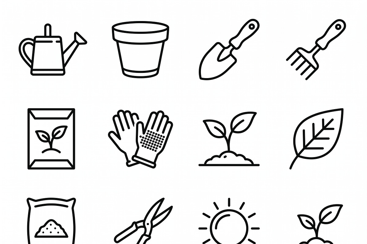 Bundles vector Gardening Plant Icon, an Outline Icon by adenpinkstore (Photo 2 of 10)