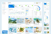 Social Media Analytics Dashboard, an UI Kit Template by peterdraw (Thumbnail 4 of 7)