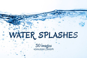 Set of water splashes