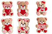 Faux Yarn Valentine's Day Teddy Bear, an Illustration by Designworld (Thumbnail 3 of 5)