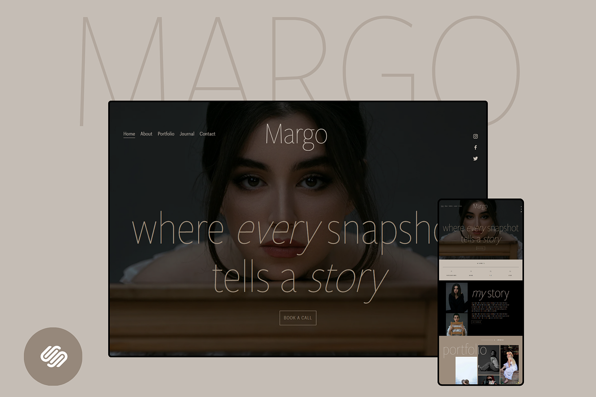 Margo Photographer Template, a Squarespace Template by Beliveart (Photo 1 of 4)