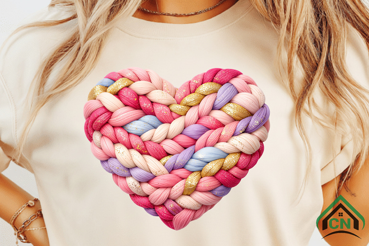 Glitter Crochet Yarn Valentine Heart, an Illustration by Craft Nest (Photo 3 of 8)