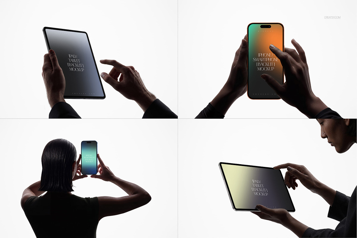 iPhone, iPad Pro, Laptop Mockup Set, an iPad Mockup by creatsy5 (Photo 10 of 18)