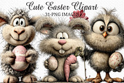 Cute Easter Clipart, an Illustration by Craft Nest (Thumbnail 1 of 11)