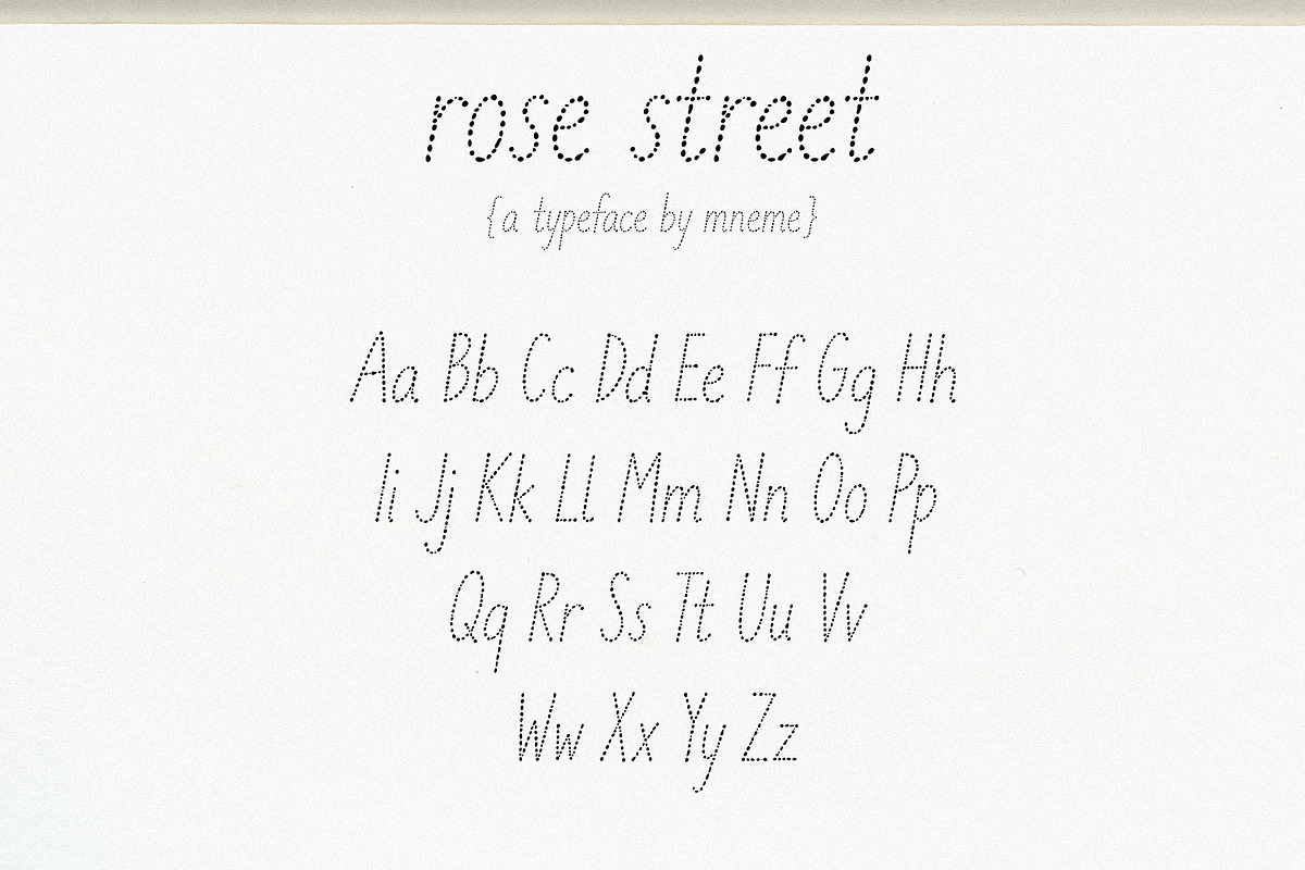 Rose Street - Dotted Font, a Handwritten Font by Mneme (Photo 5 of 8)