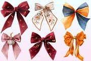Autumn Coquette Bows Clipart, a Graphic by CitraGraphics (Thumbnail 4 of 4)