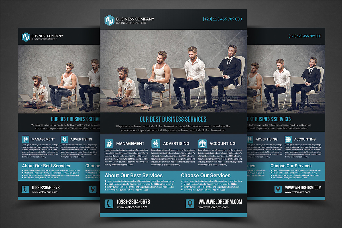 Business Flyer Template, a Flyer Template by AfzaalGraphics (Photo 1 of 4)