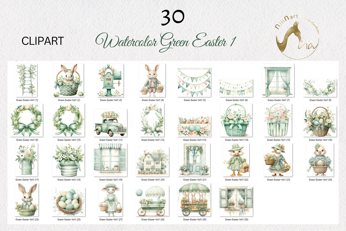 Country Farmhouse Easter Watercolor, an Illustration by NiiiNArt (Photo 6 of 6)