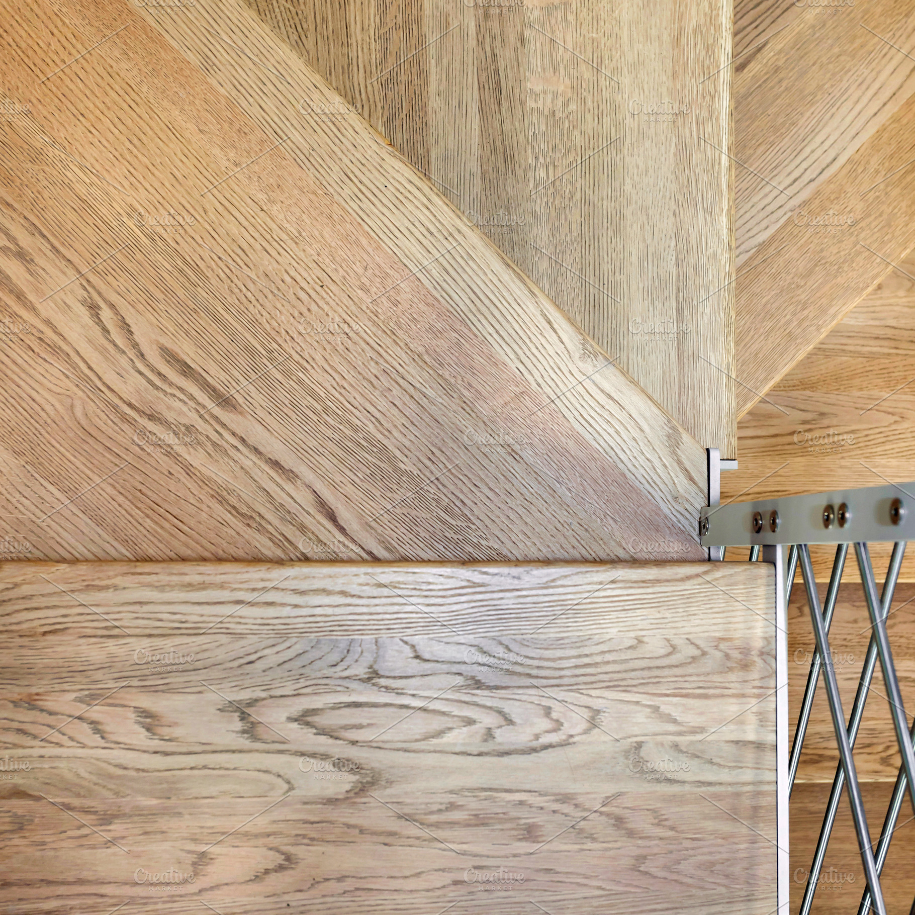 Modern residential wooden stair, a Wallpaper Photo by KYNA STUDIO