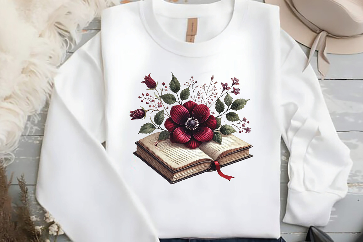 Burgundy Spring Sublimation Clipart, an Illustration by DreamCafeArt (Photo 4 of 5)