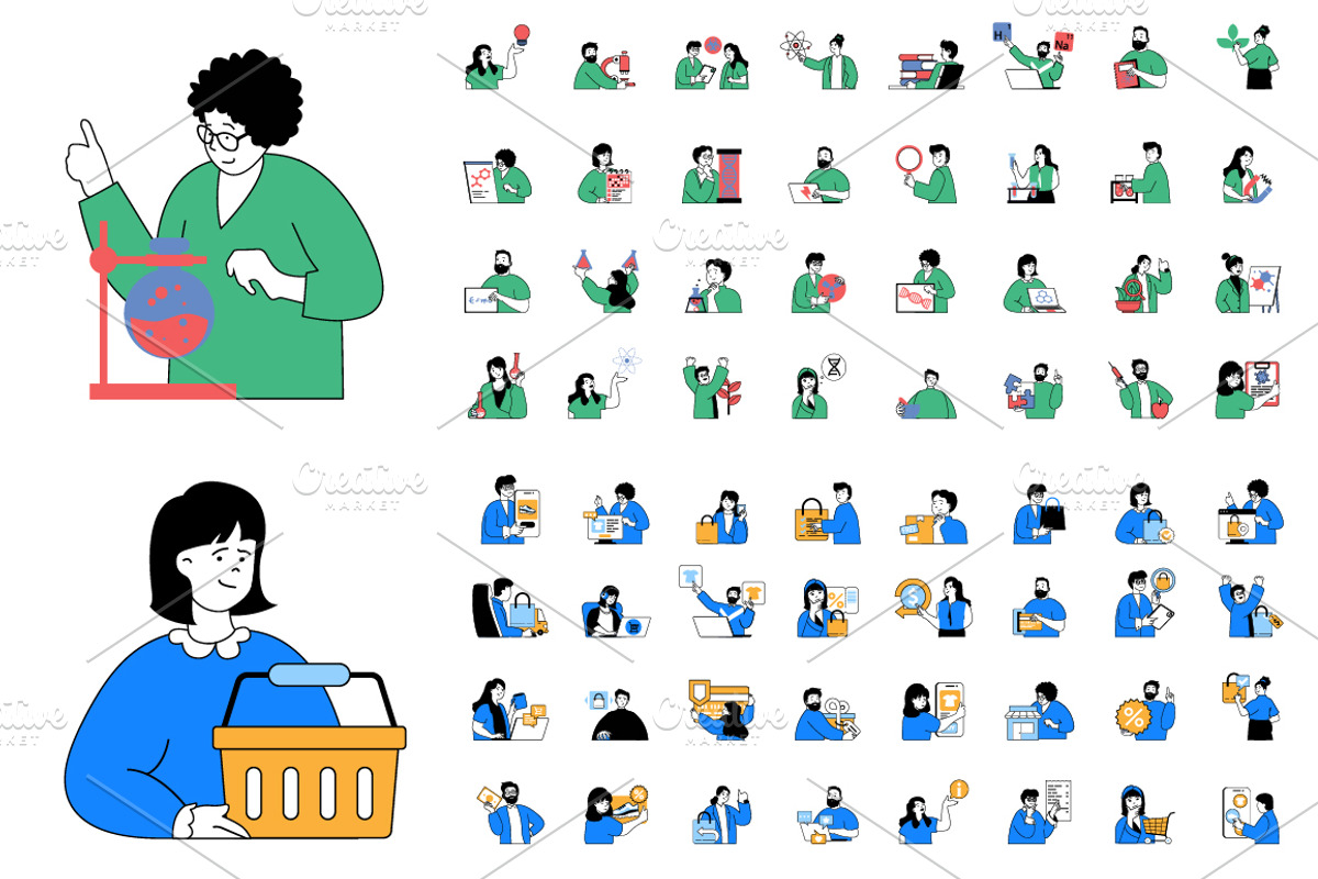 Bundle Flat Concept Illustrations, a Finance Illustration by alexdndz (Photo 13 of 16)