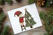 Neutral Christmas Watercolor Clipart, an Illustration by Nicolle's Colorful Art (Thumbnail 8 of 8)