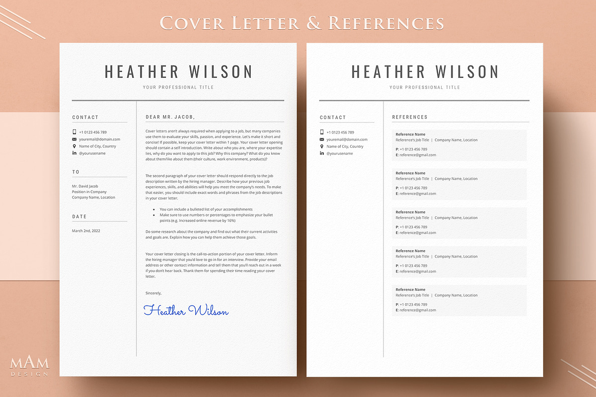 Professional Resume CV Template, a Resume Template by MAM Design (Photo 5 of 10)