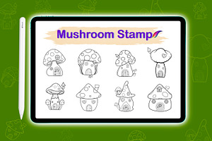 Mushroom House Modern Fairy Brushes