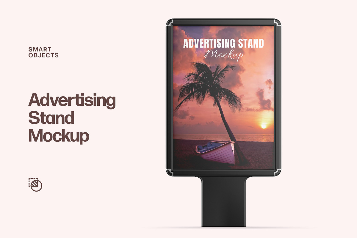 Sidewalk Advertising Stand Mockup, an Advertising Mockup by Dev.Rawat21 (Photo 1 of 3)