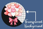 Valentine Heart Balloons PNG, an Illustration by Canvas Craft (Thumbnail 2 of 6)