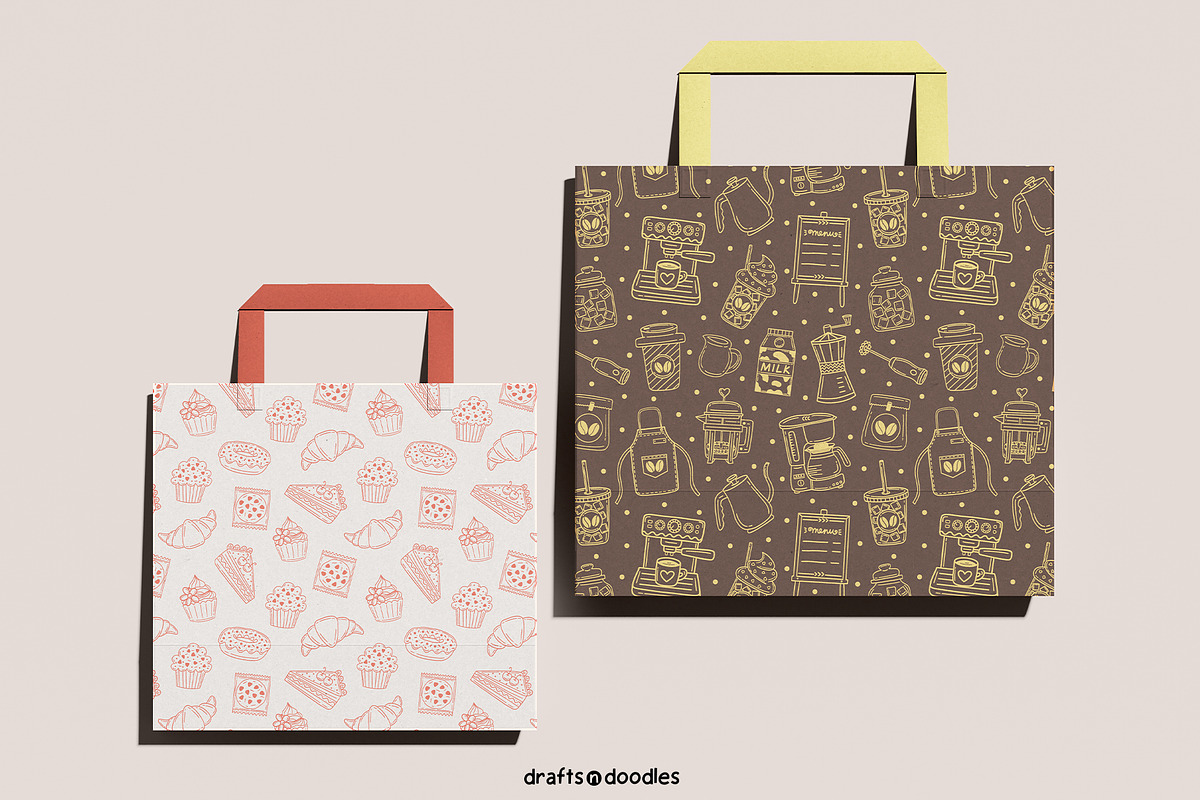 Cafe and Bakery Line Art Graphic Set, a Food Illustration by Drafts n Doodles (Photo 12 of 12)