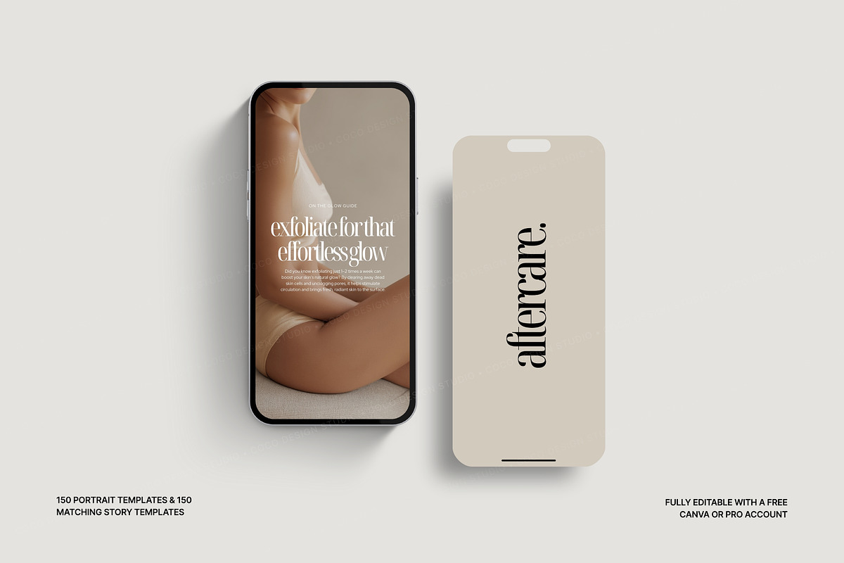 Skincare Instagram Canva Templates, a Social Media Template by COCO Designs (Photo 4 of 21)