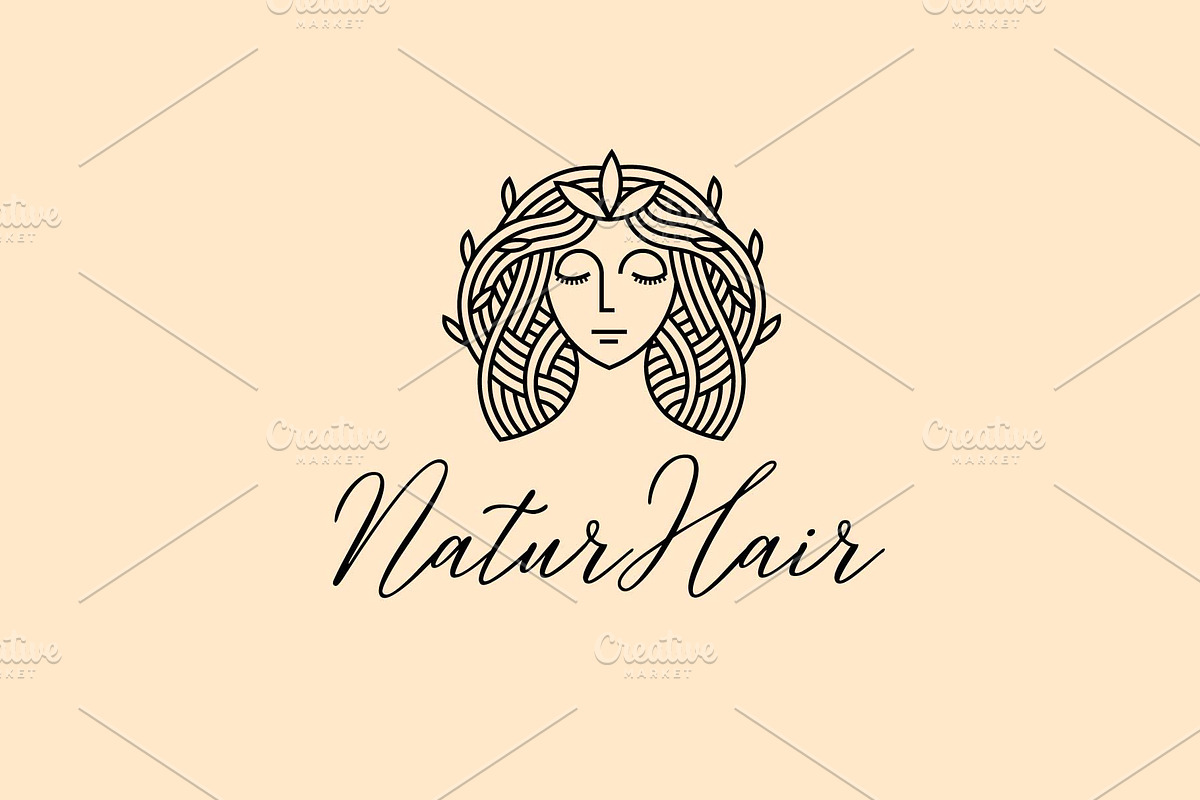 natur hair logo, a Branding & Logo Template by Mariyana (Photo 4 of 4)
