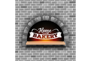 Stone brick, pizza firewood oven
