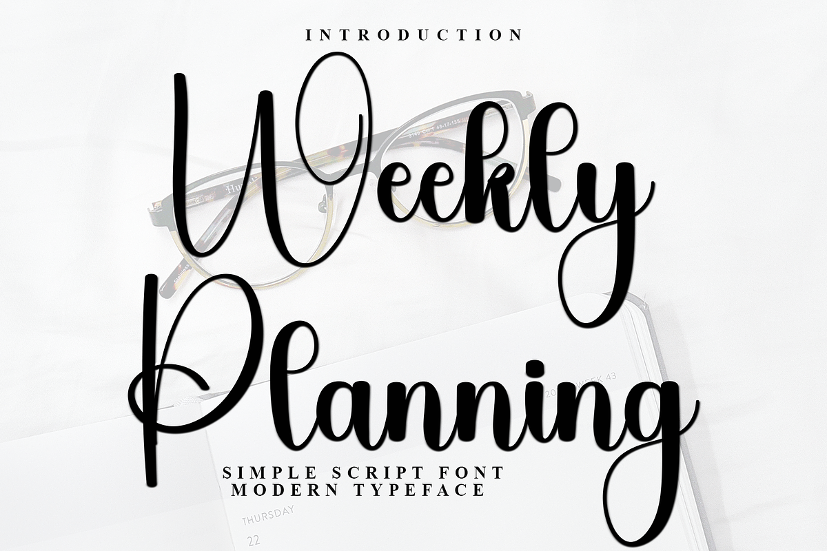 Weekly Planning, a Handwritten Font by InermediaSTUDIO (Photo 1 of 8)