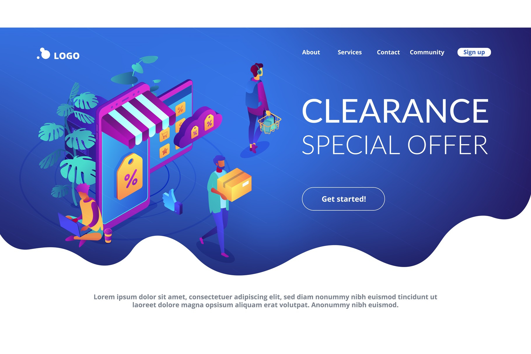Online Discount Store Concept by Visual Generation  Creative Market