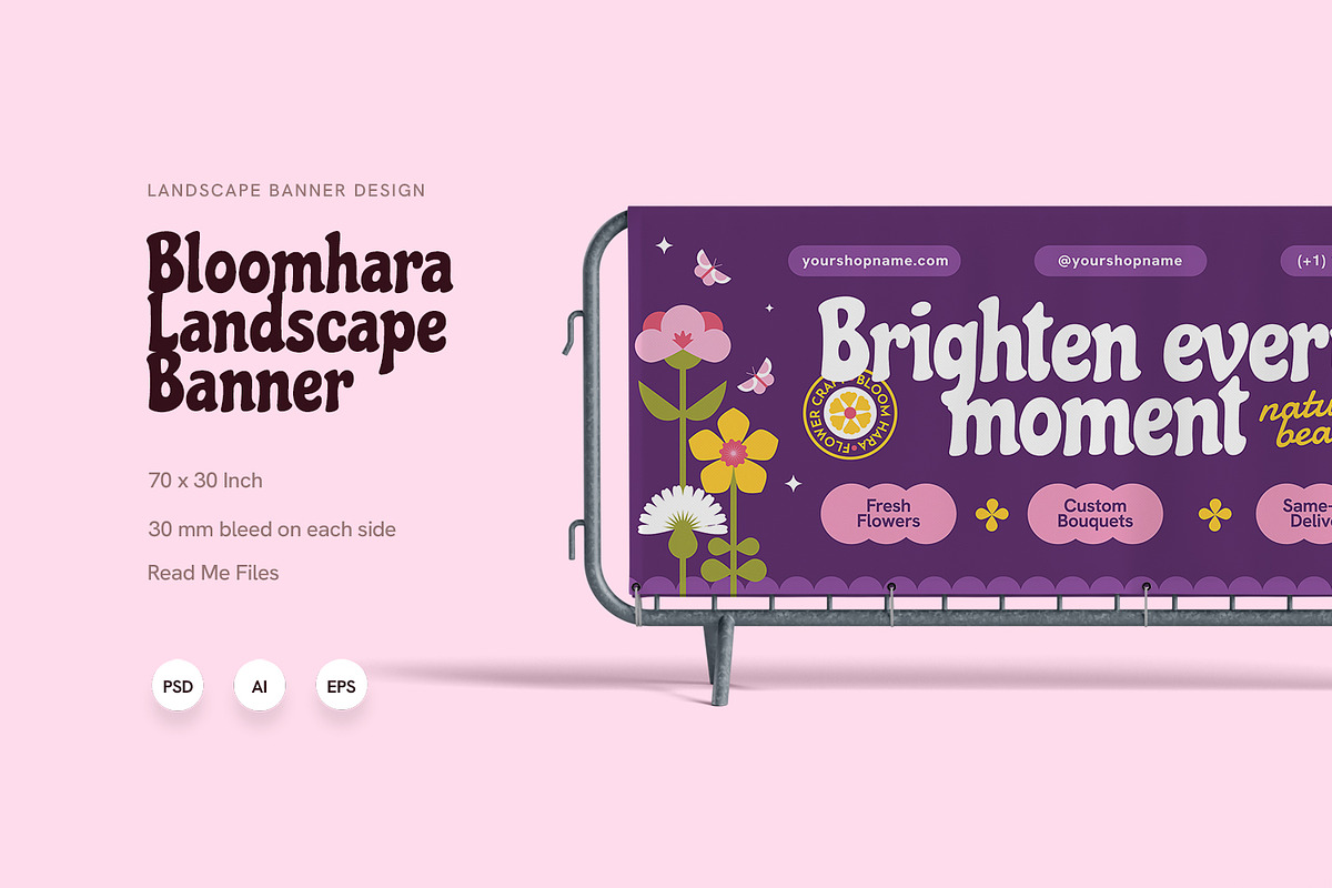 Bloomhara - Landscape Banner, a Print Template by Fannan Studio (Photo 1 of 3)