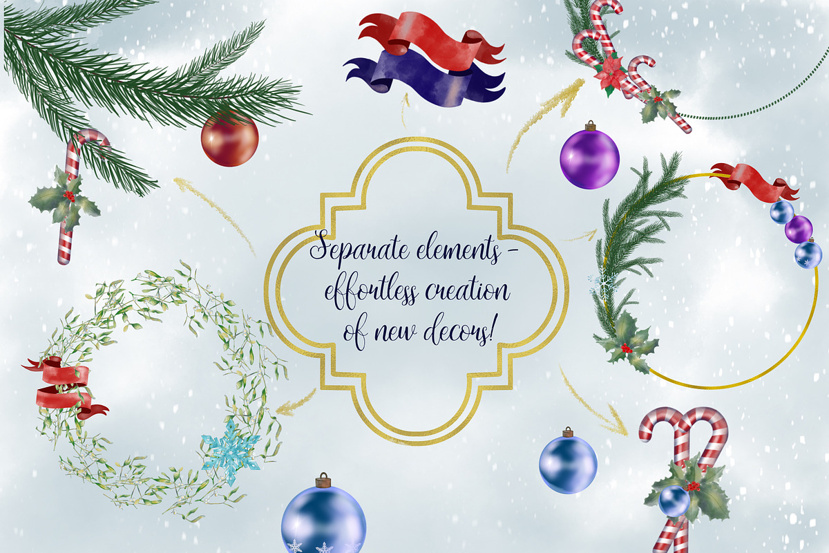 Christmas png clipart Goodnotes, a Shape Add-On by Ducatum (Photo 5 of 6)
