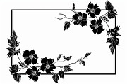 Black Flower Border Bundle, an Illustration by hafijul (Thumbnail 2 of 9)